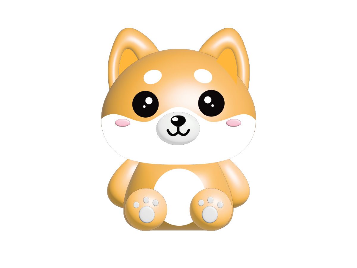 Gomme 3D Géante Shiba  