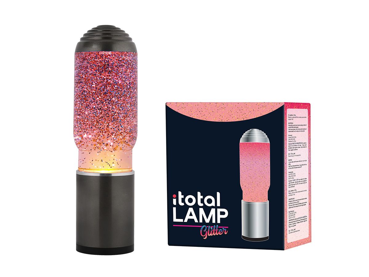 Lampe lave avec base Gris foncé Glitter