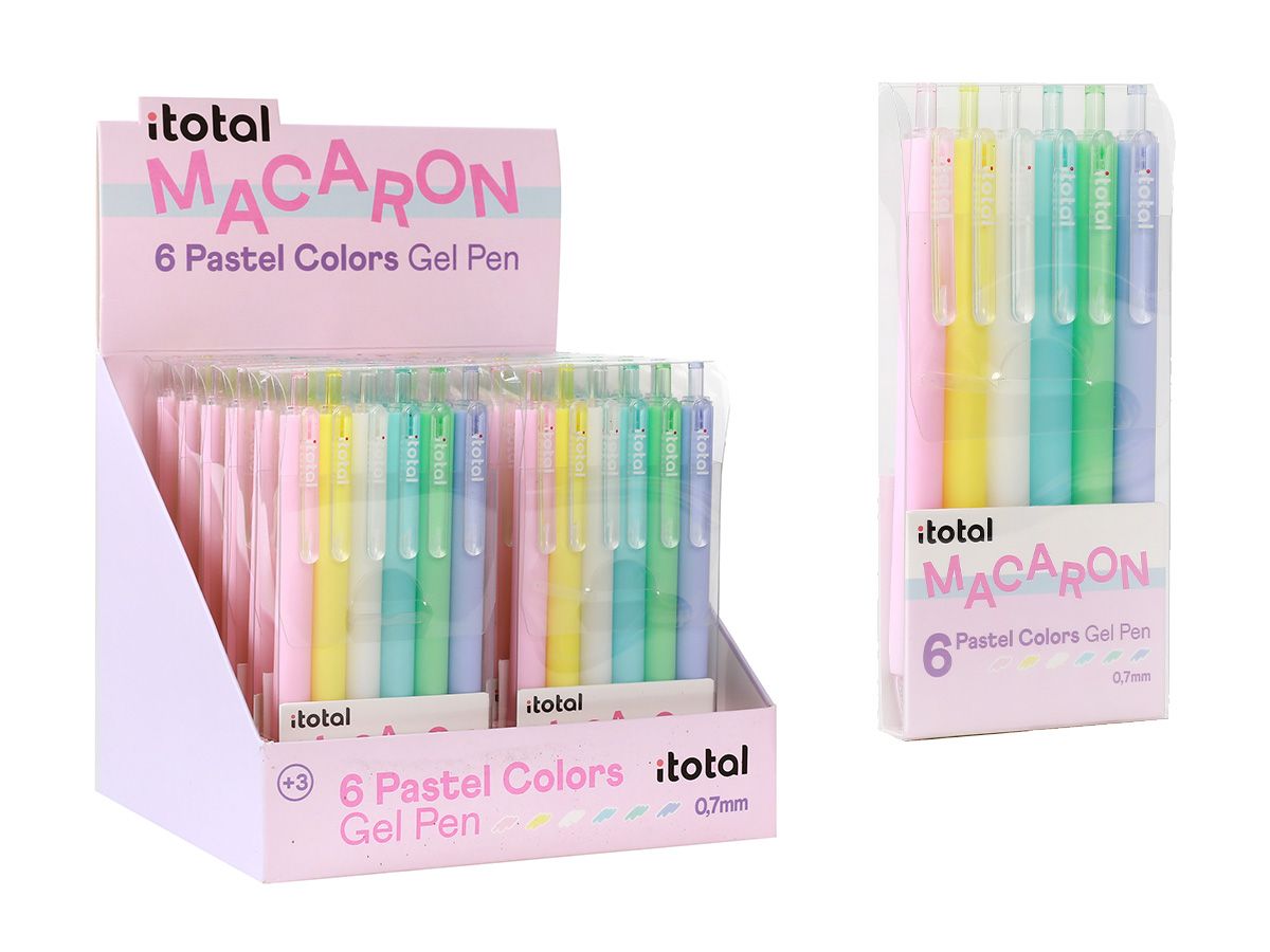 Set de 6 Stylos Gel Couleurs Pastel 