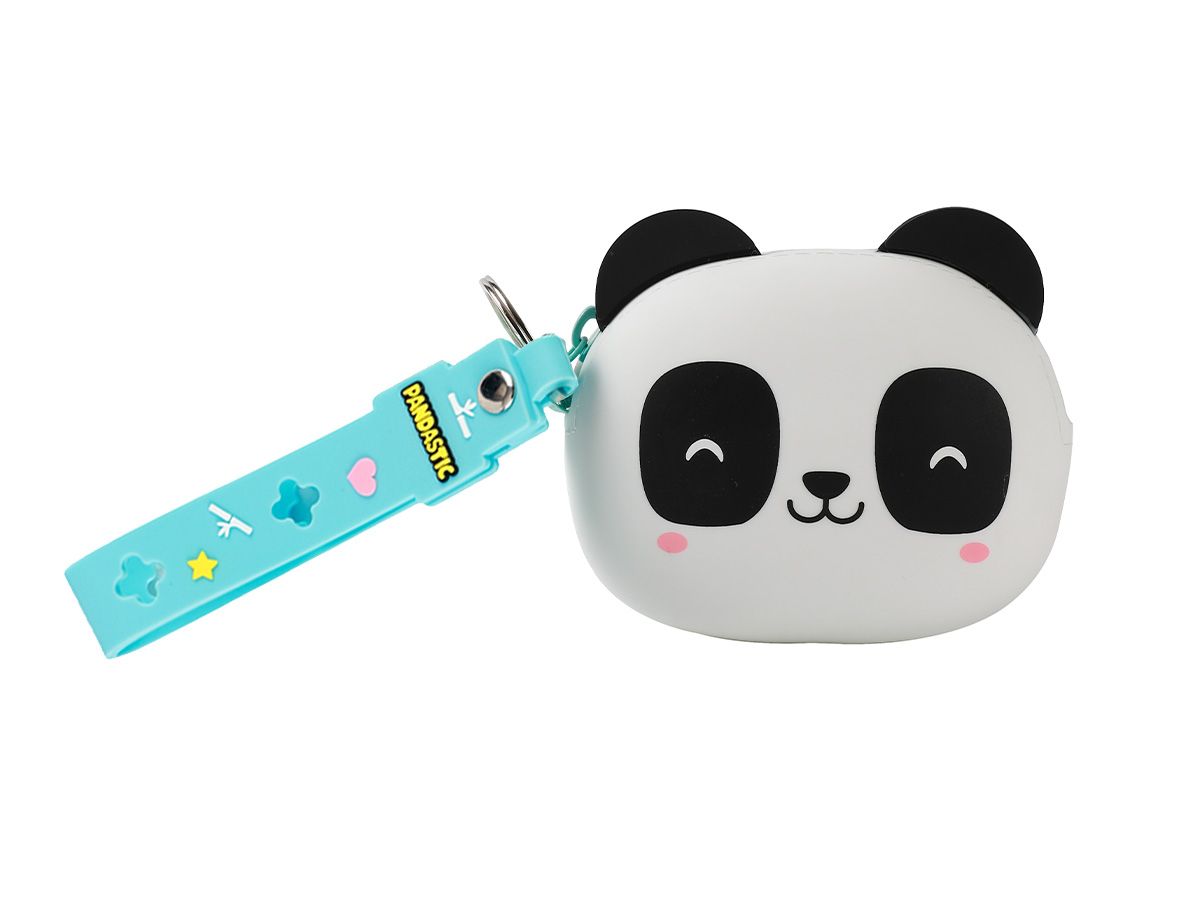 Porte-clés avec porte-monnaie en silicone Panda 