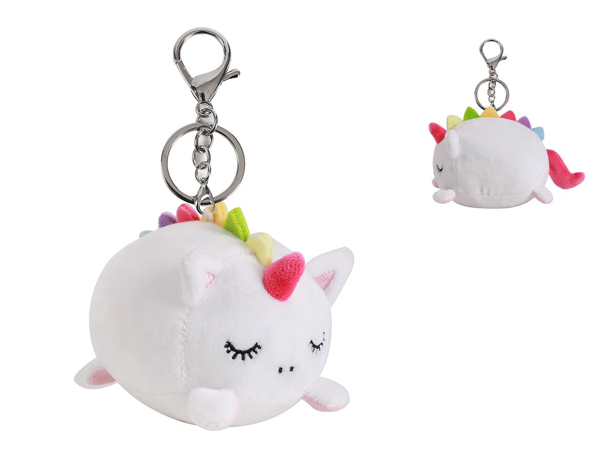 Porte clés en peluche Unicorn 