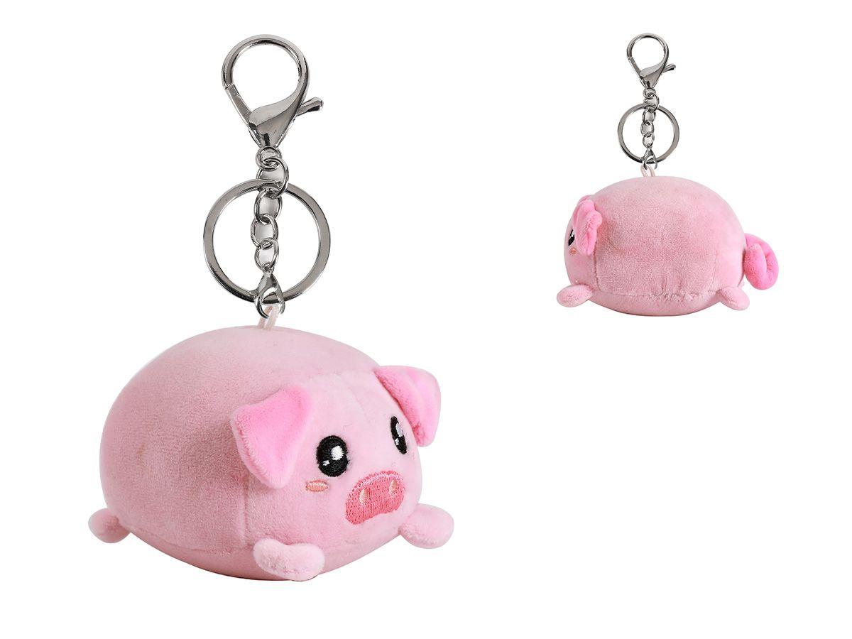 Porte-clés en peluche cochon 