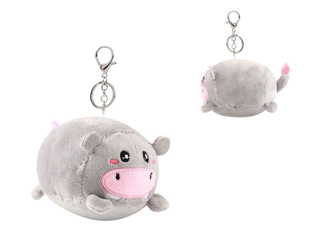 Porte-clés en peluche Hippo 