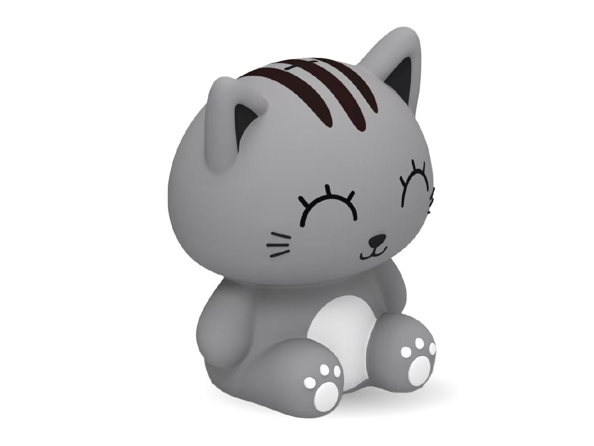 Tirelire Verticale Chat gris