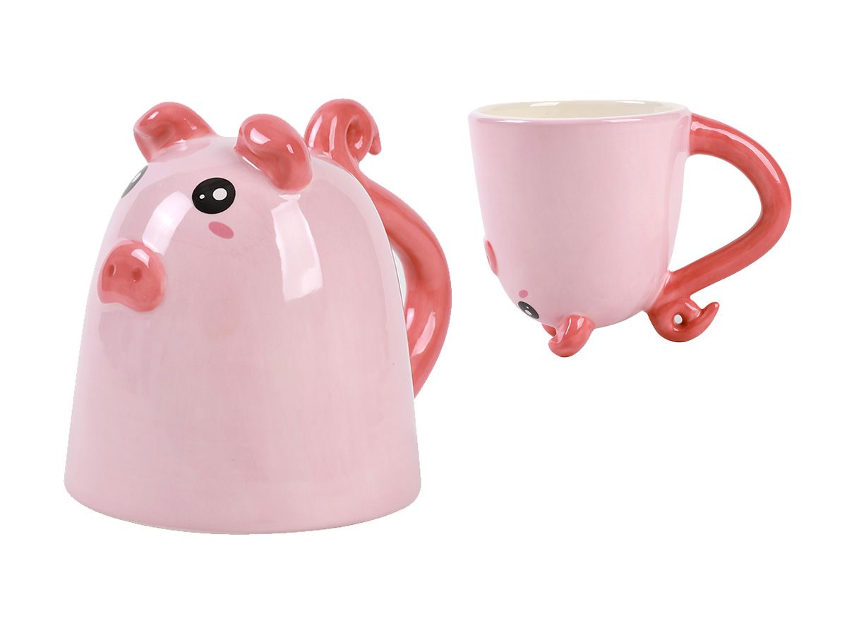 Tasse en céramique Up & Down 300ml Cochon