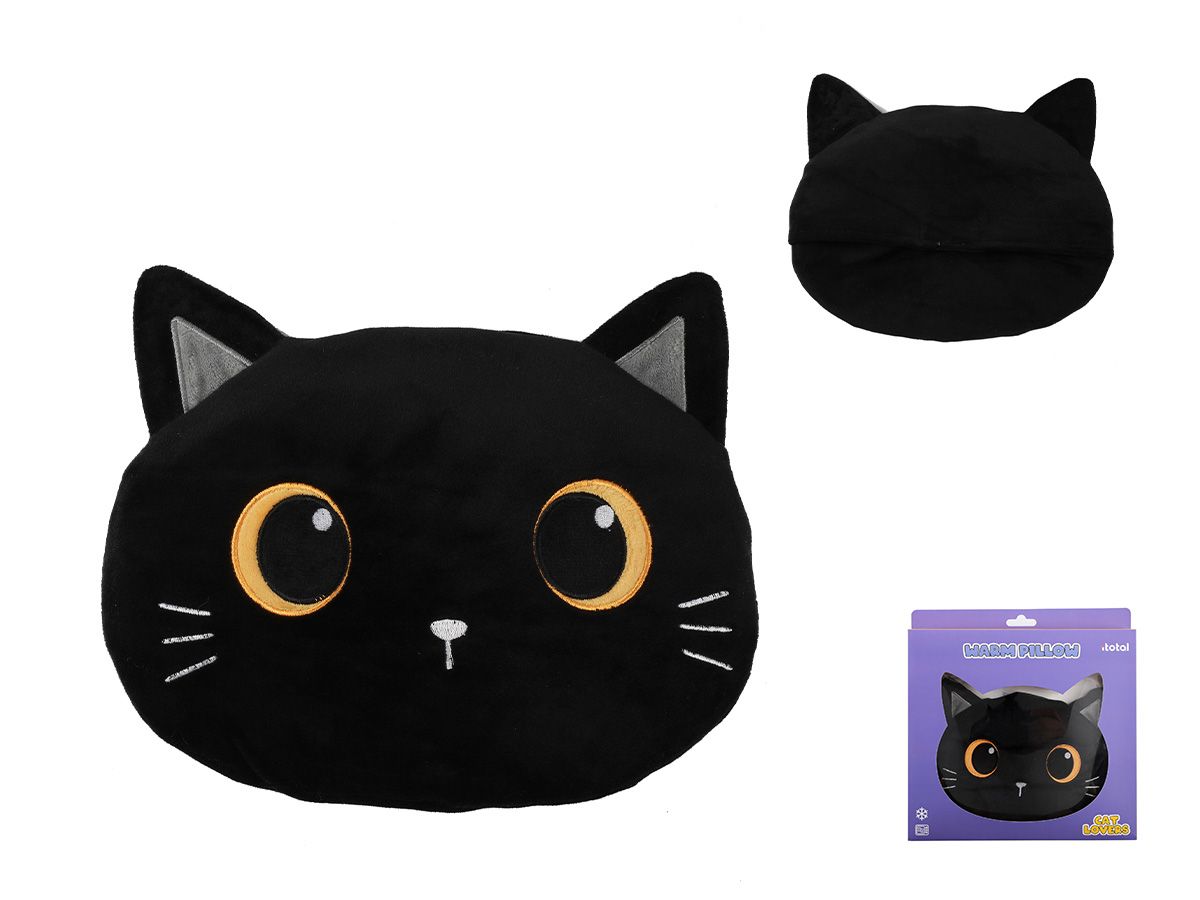 Coussin chauffant Chat noir