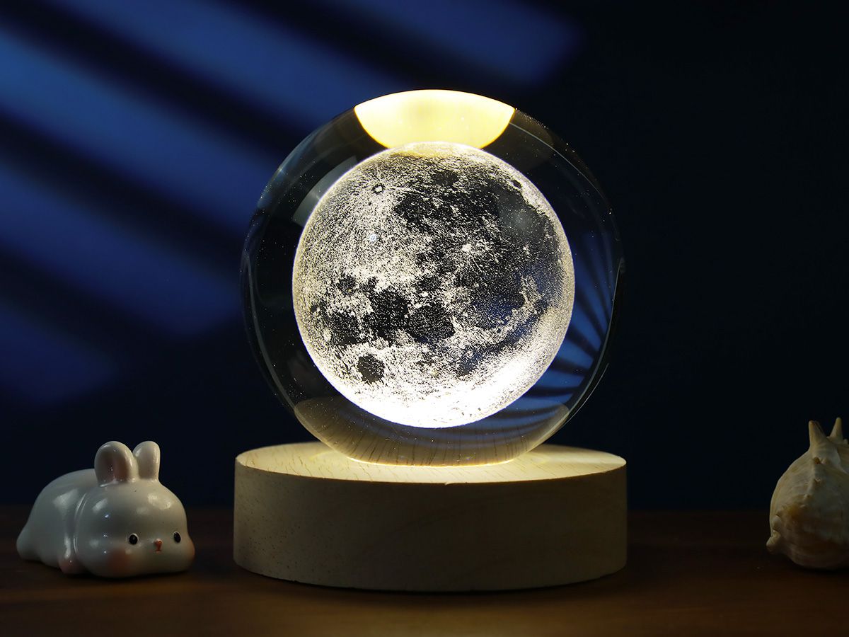 Lampe LED Crystal Ball Moon Medium 