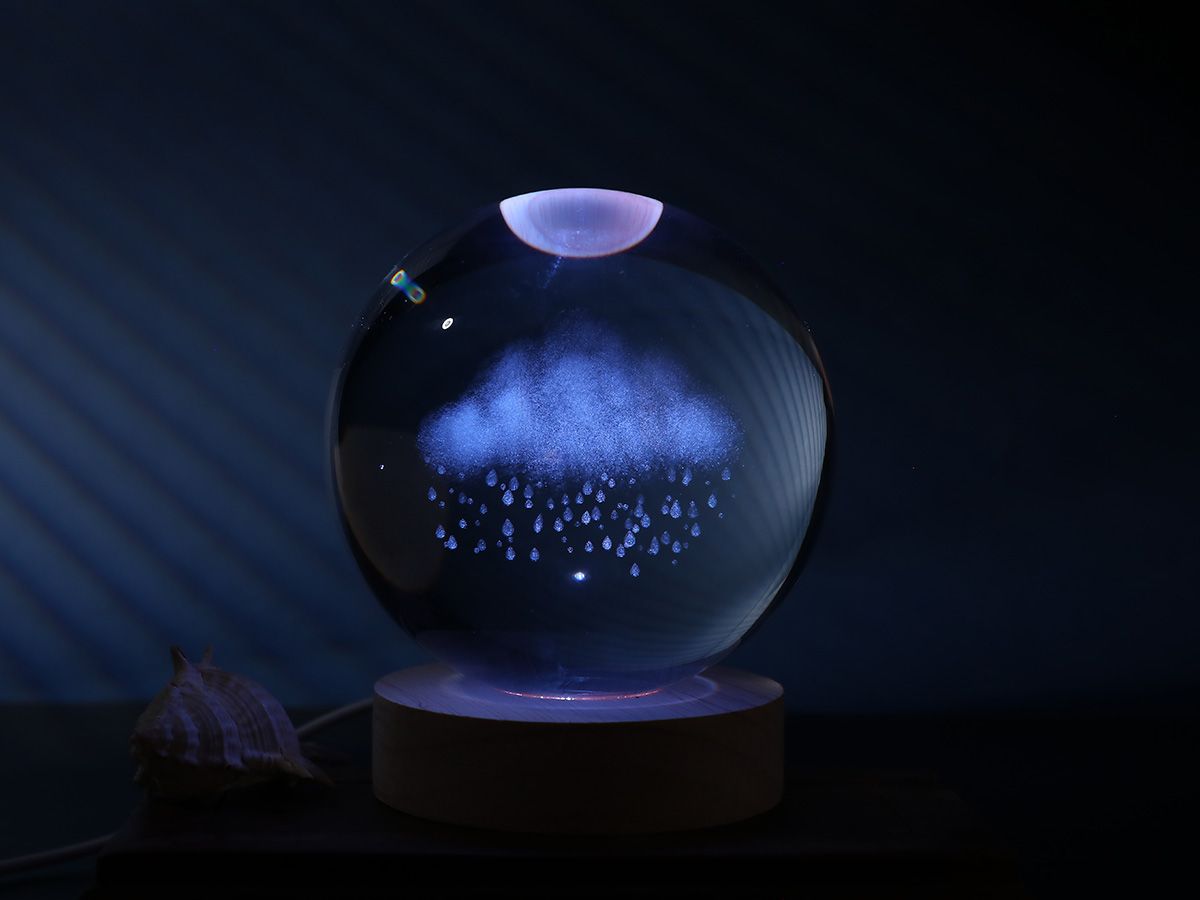LAMPE LED Crystal Ball Rain Large 