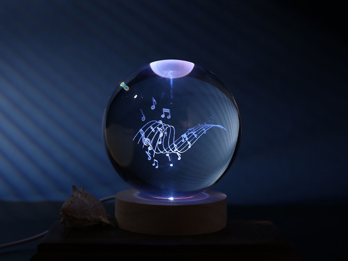 LAMPE LED Crystal Ball Music Large 