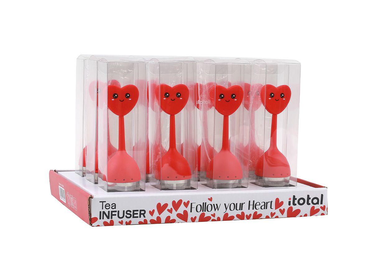 Infuseur à thé en silicone cœur Rouge