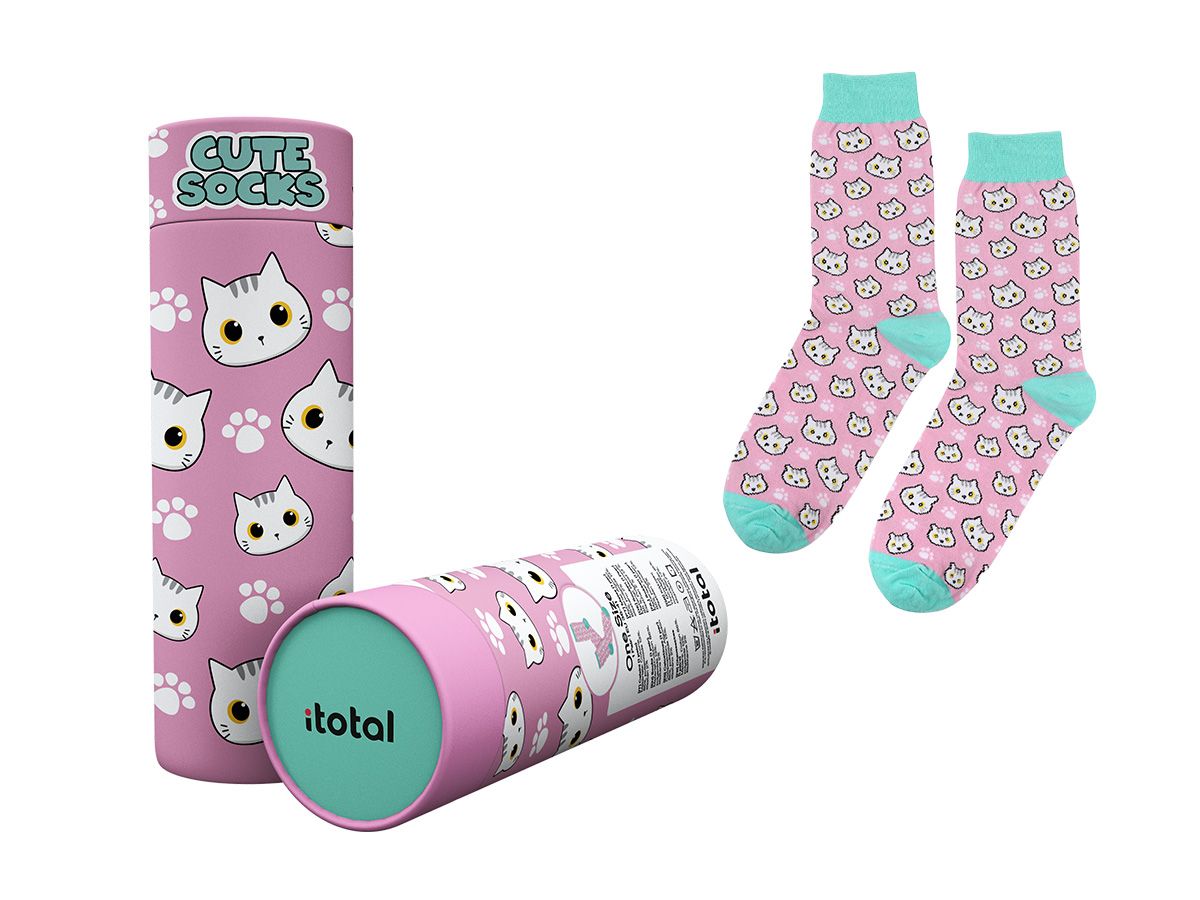 Chaussettes 36-41 Chat blanc