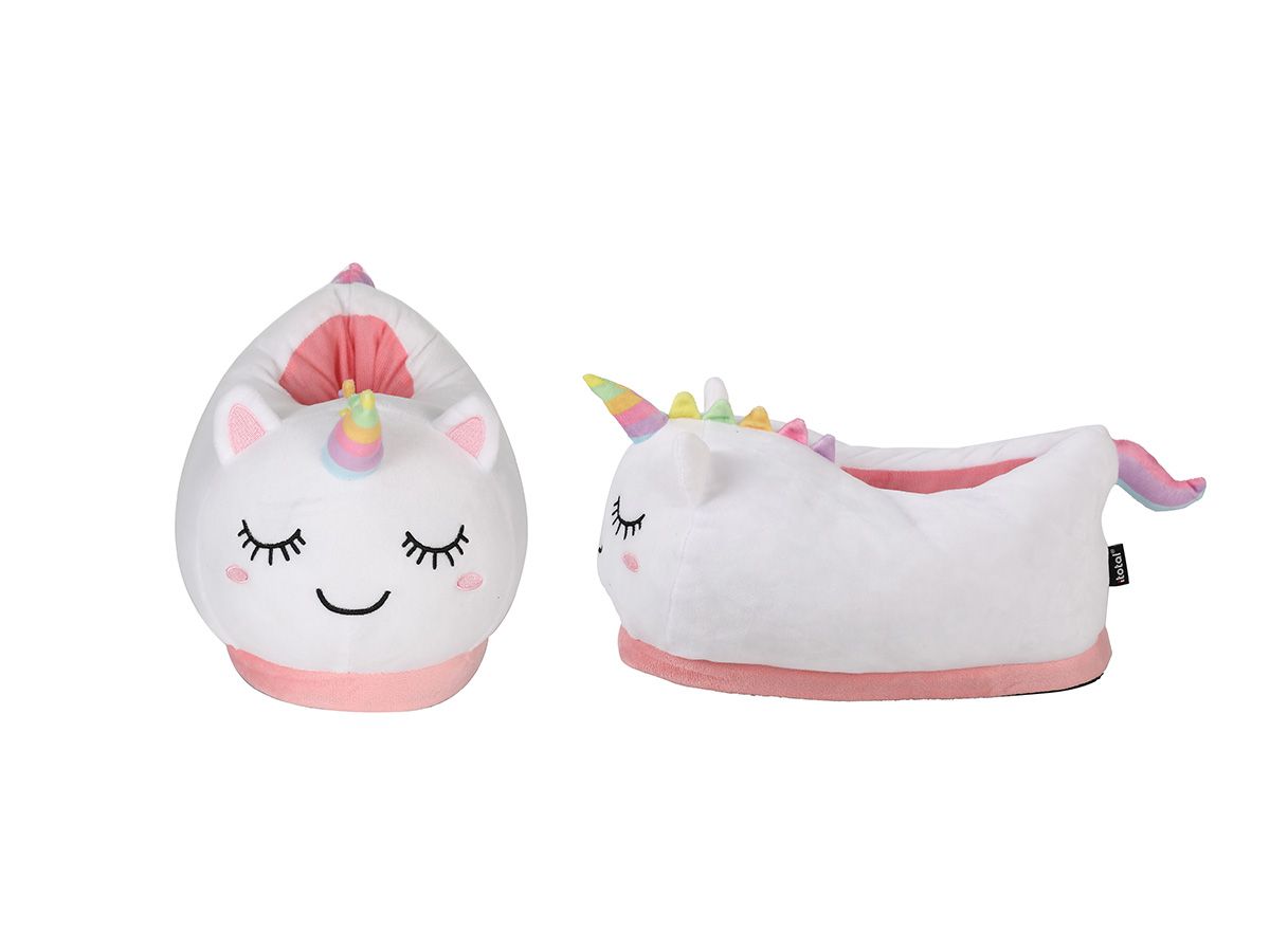 Pantoufles en peluche Licorne 