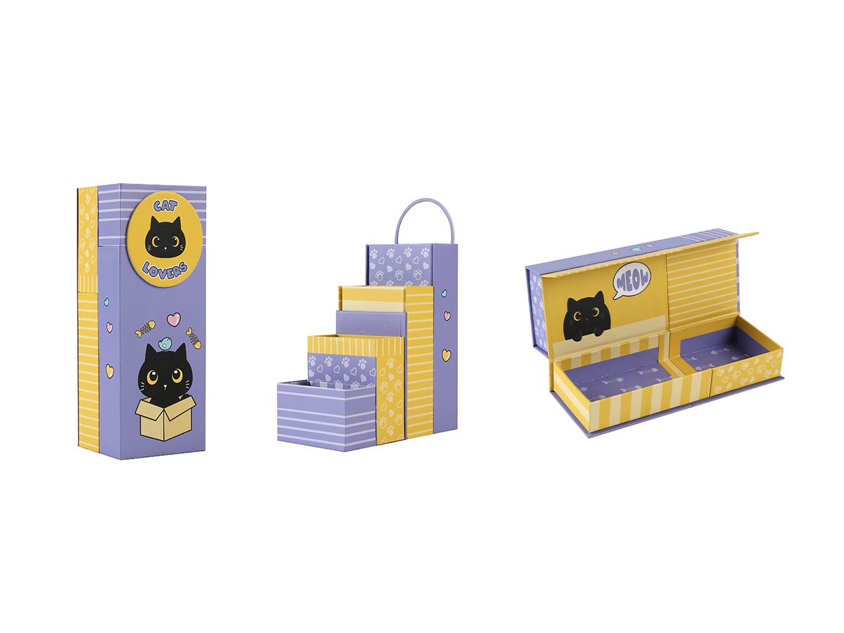 Etui à crayons en papier Chat noir