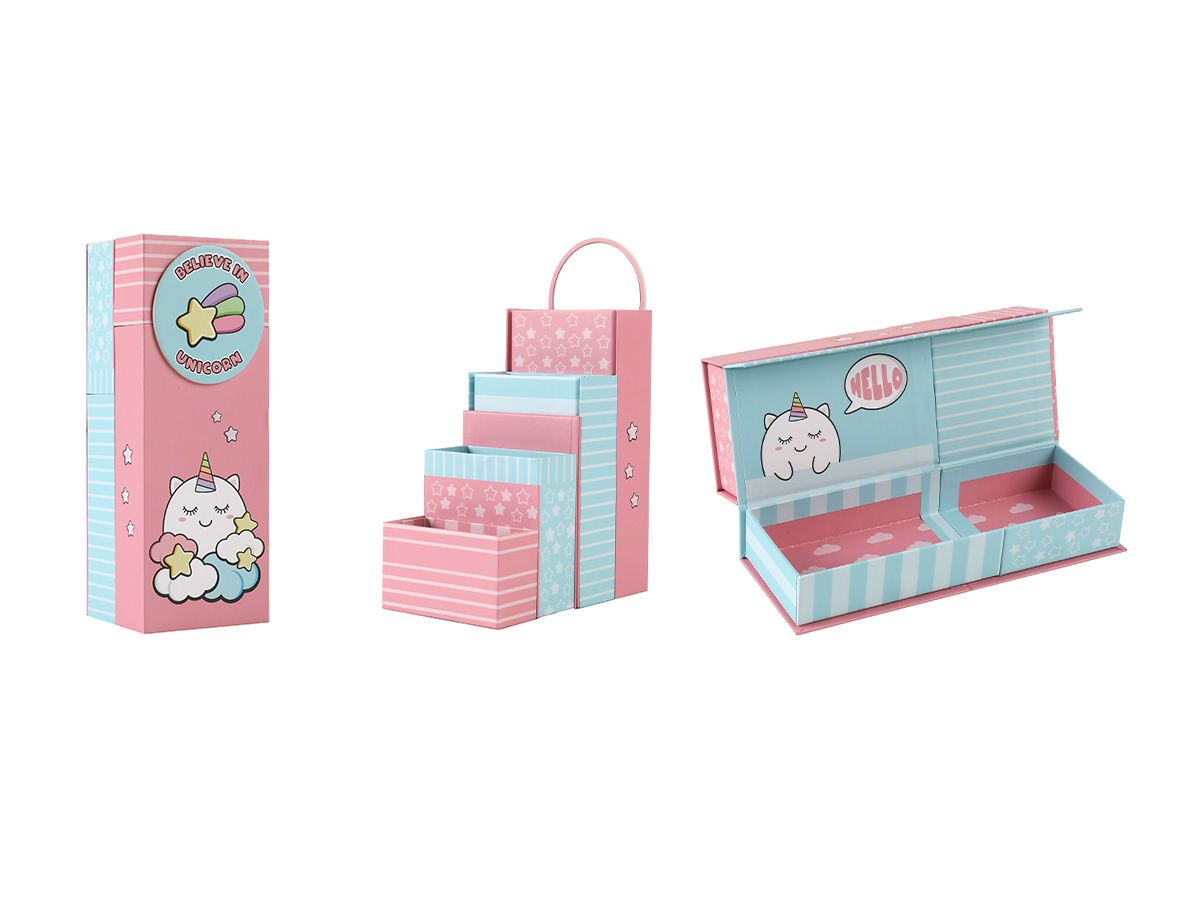 Etui à crayons en papier Licorne 