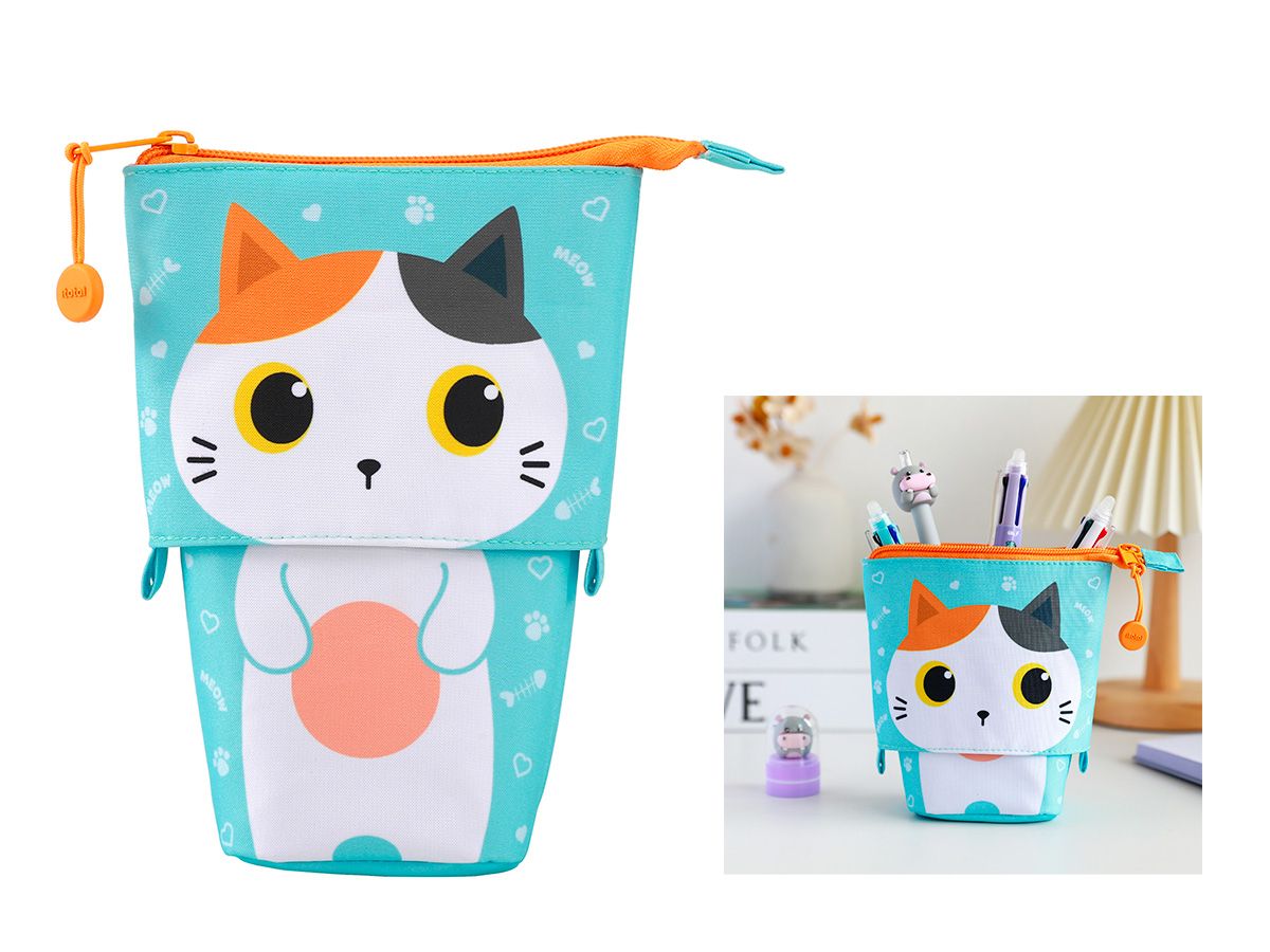 Trousse Pop Up Chat Blanc & Orange