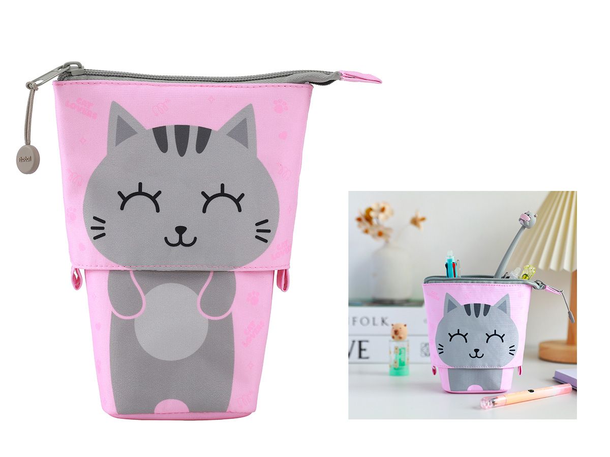 Trousse Pop Up Chat Gris