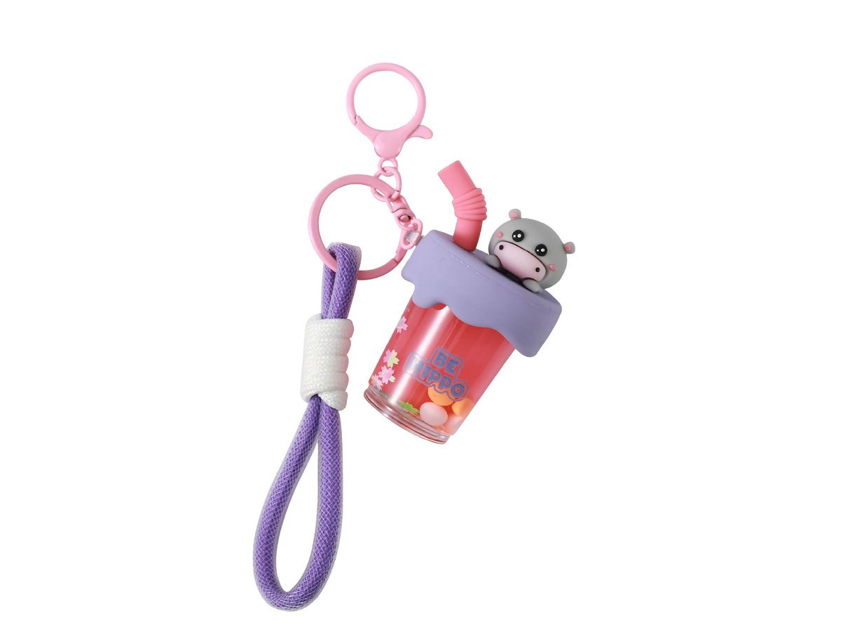 Porte-clés Bubble Tea Hippo 