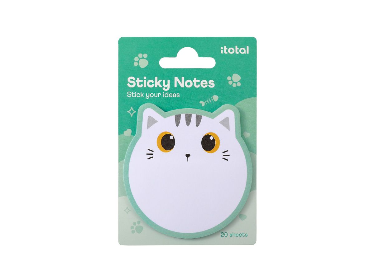 Sticky Notes Chat Blanc
