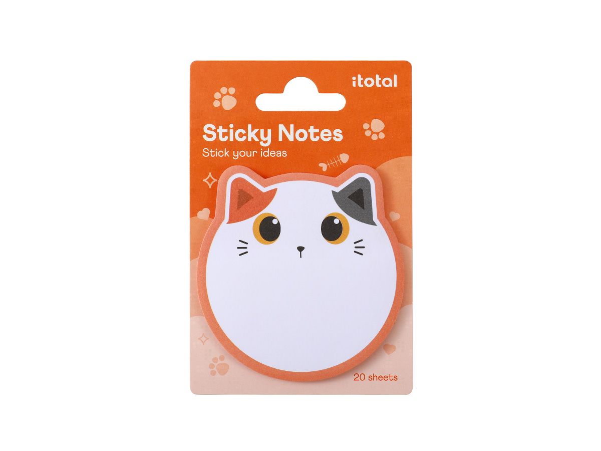 Sticky Notes Chat Blanc &amp; Orange