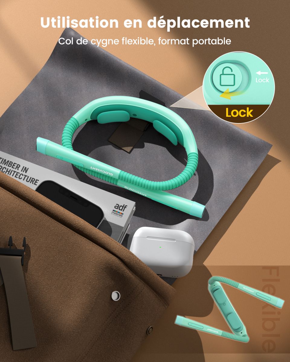 Lampe de lecture de cou Ergonomic Vert