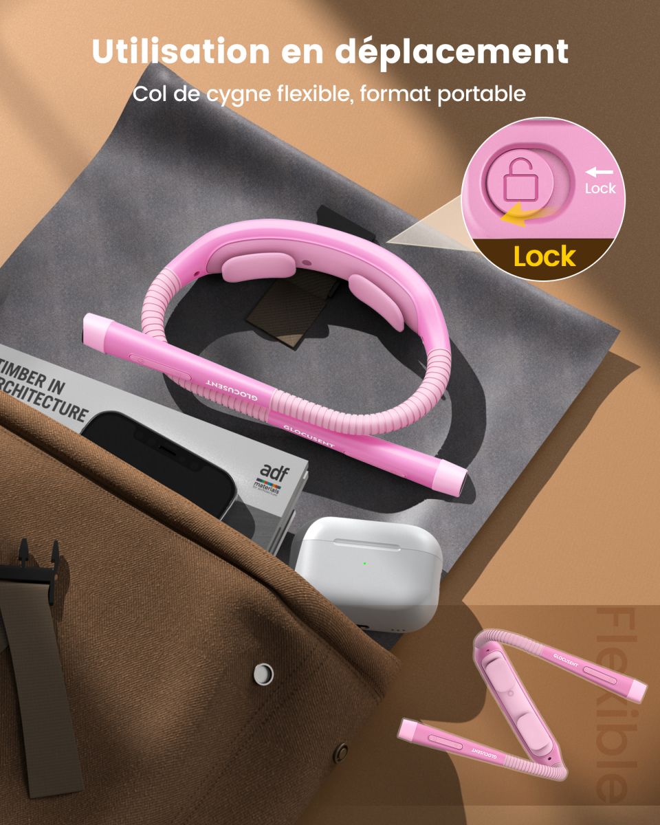 Lampe de lecture de cou Ergonomic Rose