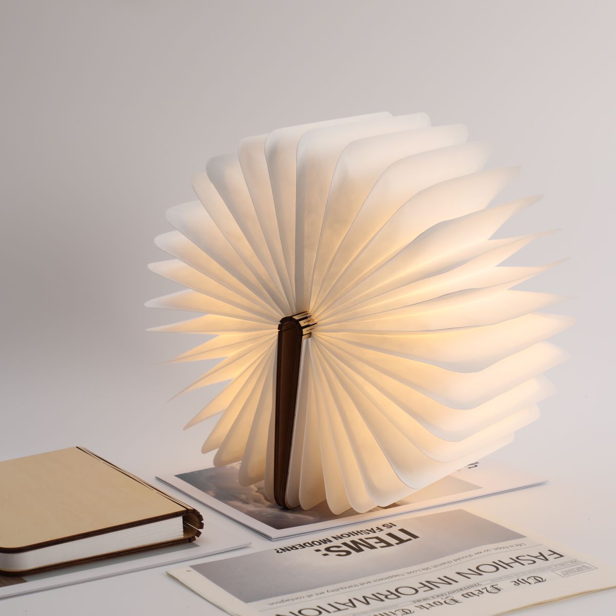 Livre lumineux A5 Bois d'érable 21,5 x 16,5 cm