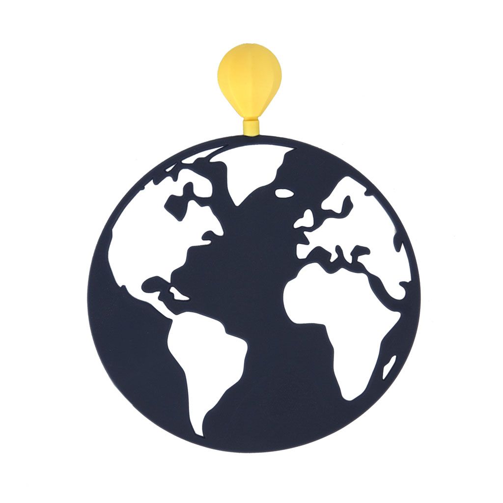 Marque-page Globetrotter bleu nylon/plastique 