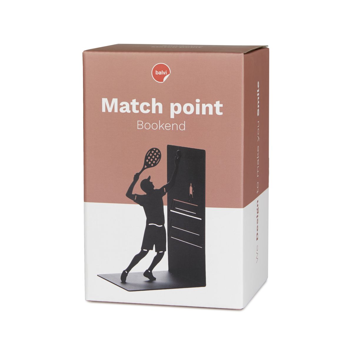 Serre-livres Match Point en métal noir