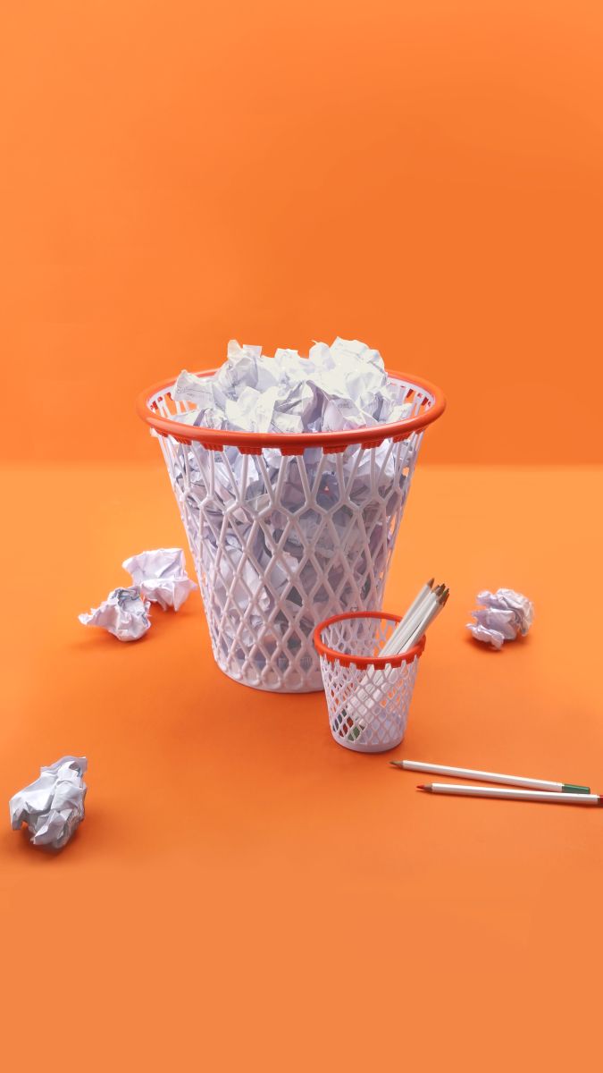 Pot à crayons Basket plastique Basket blanc