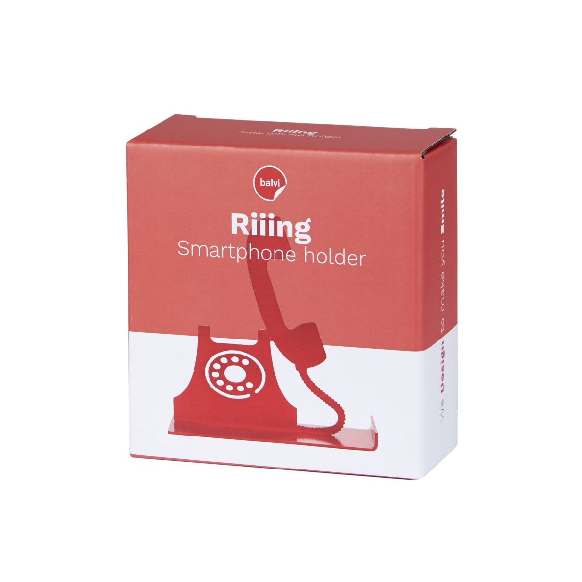 Support smartphone Riiing rouge métal