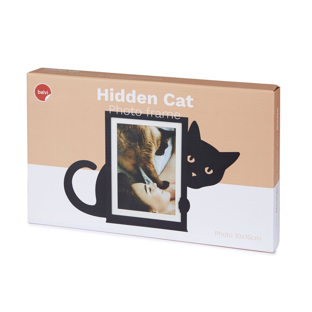 Cadre Hidden Cat vertical en métal Noir