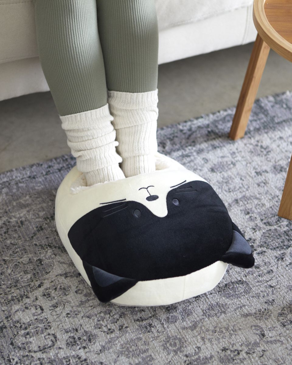 Chauffe-pied Kitty Frac blanc&amp;noir