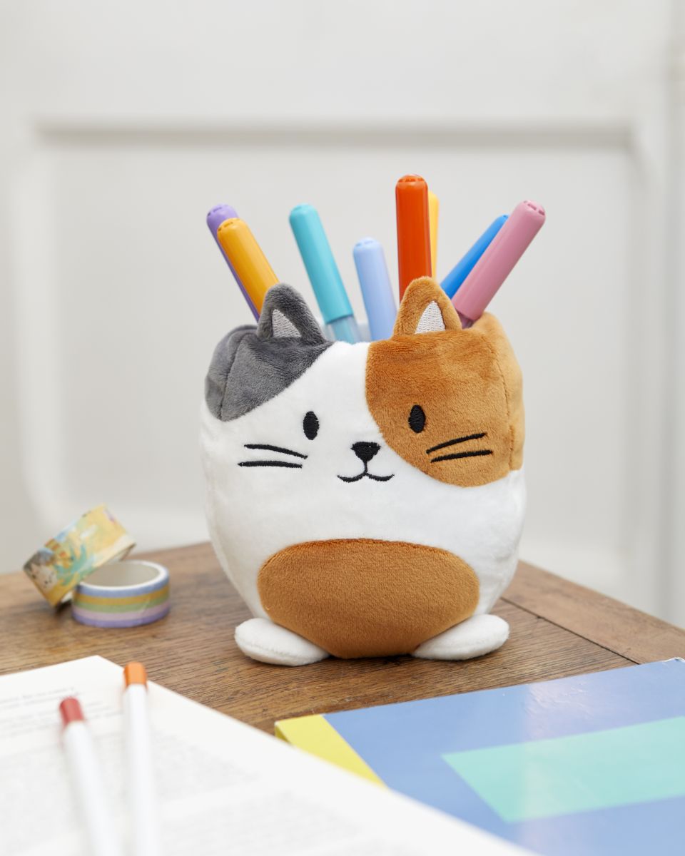 Pot à crayons Fluffy Kitty Calico multicolore