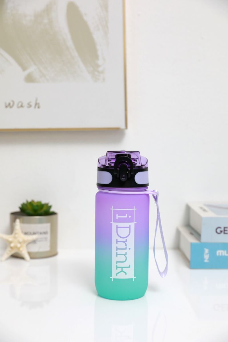 Tritan Motivational Bottle 500ml Violet & Turquoise