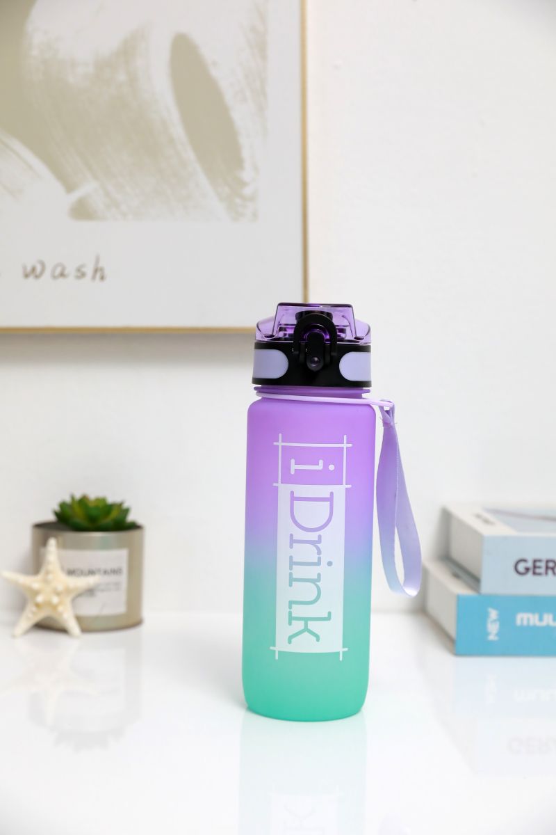 Tritan Motivational Bottle 750ml Violet & Turquoise