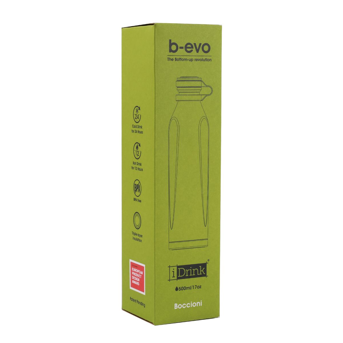 B-Evo Boccioni Bouteille 500ml Vert