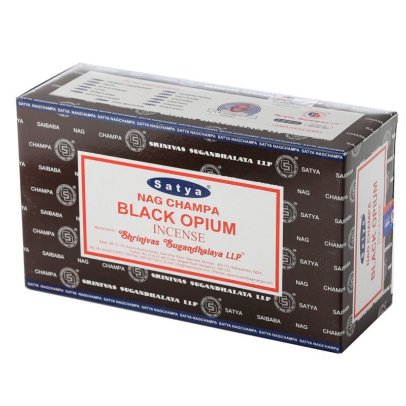 Bâton d'encens Nag Champa (env. 12 pIèces) Opium noir 