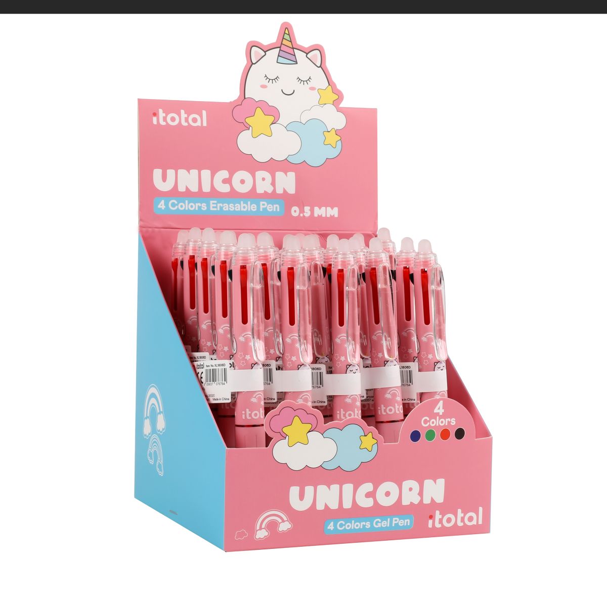 Stylos effaçables 4 en 1 Licorne 