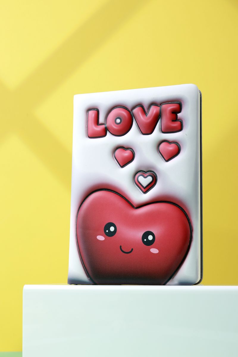 Notebook 3D A5 Coeurs 