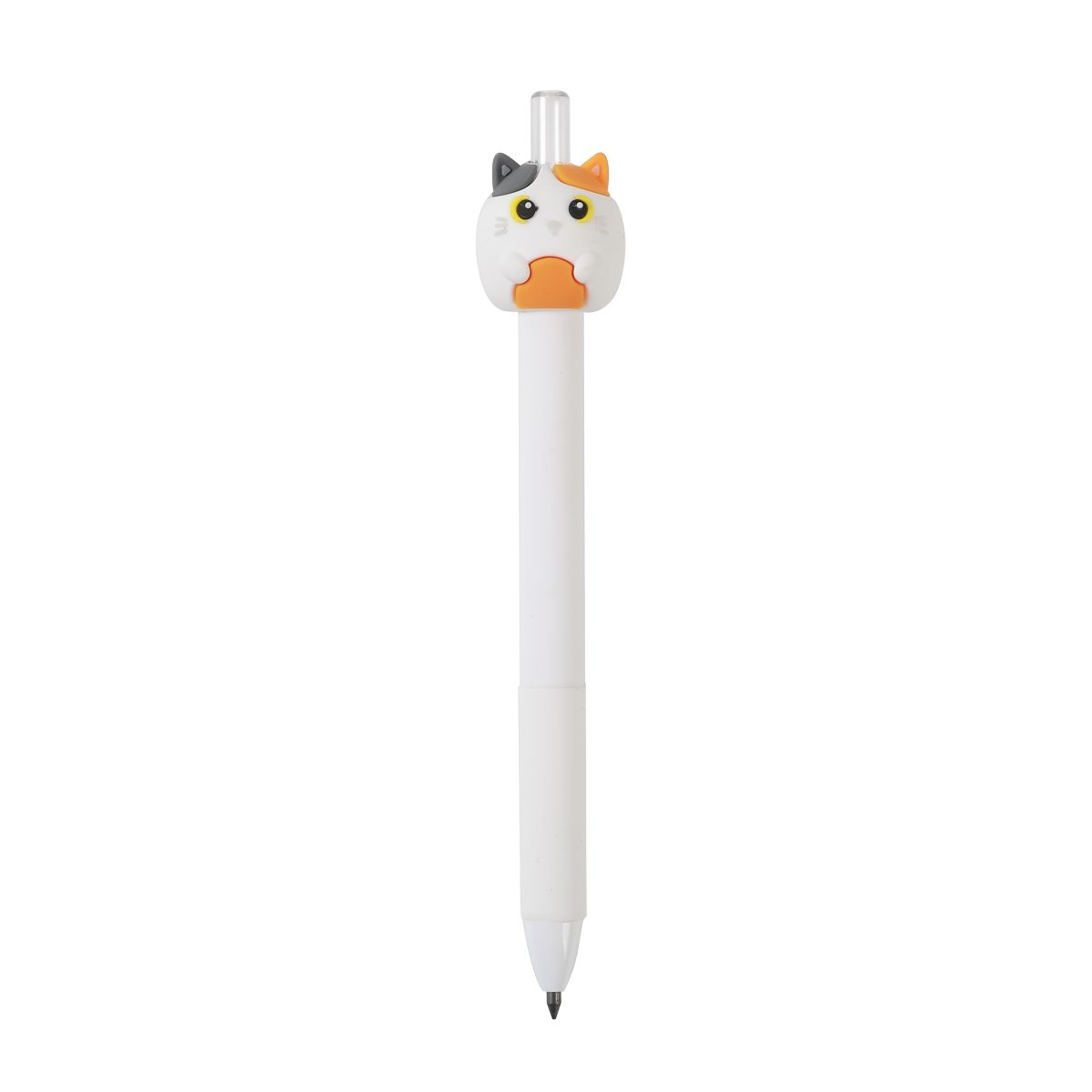 Never Ending Pencil Chats blanc & orange