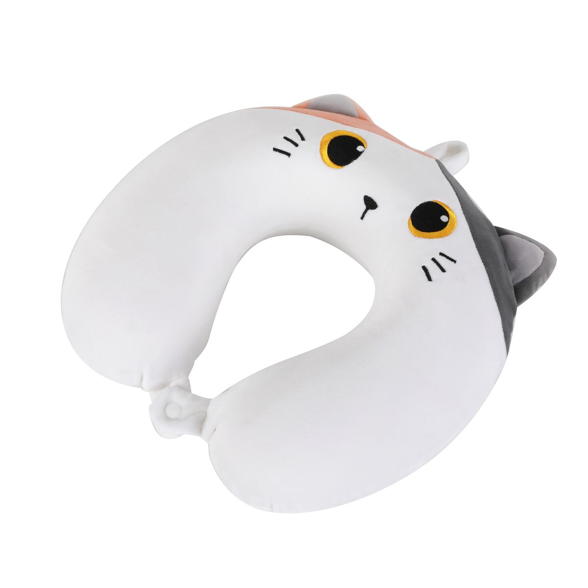Oreiller de voyage Chat Blanc & Orange