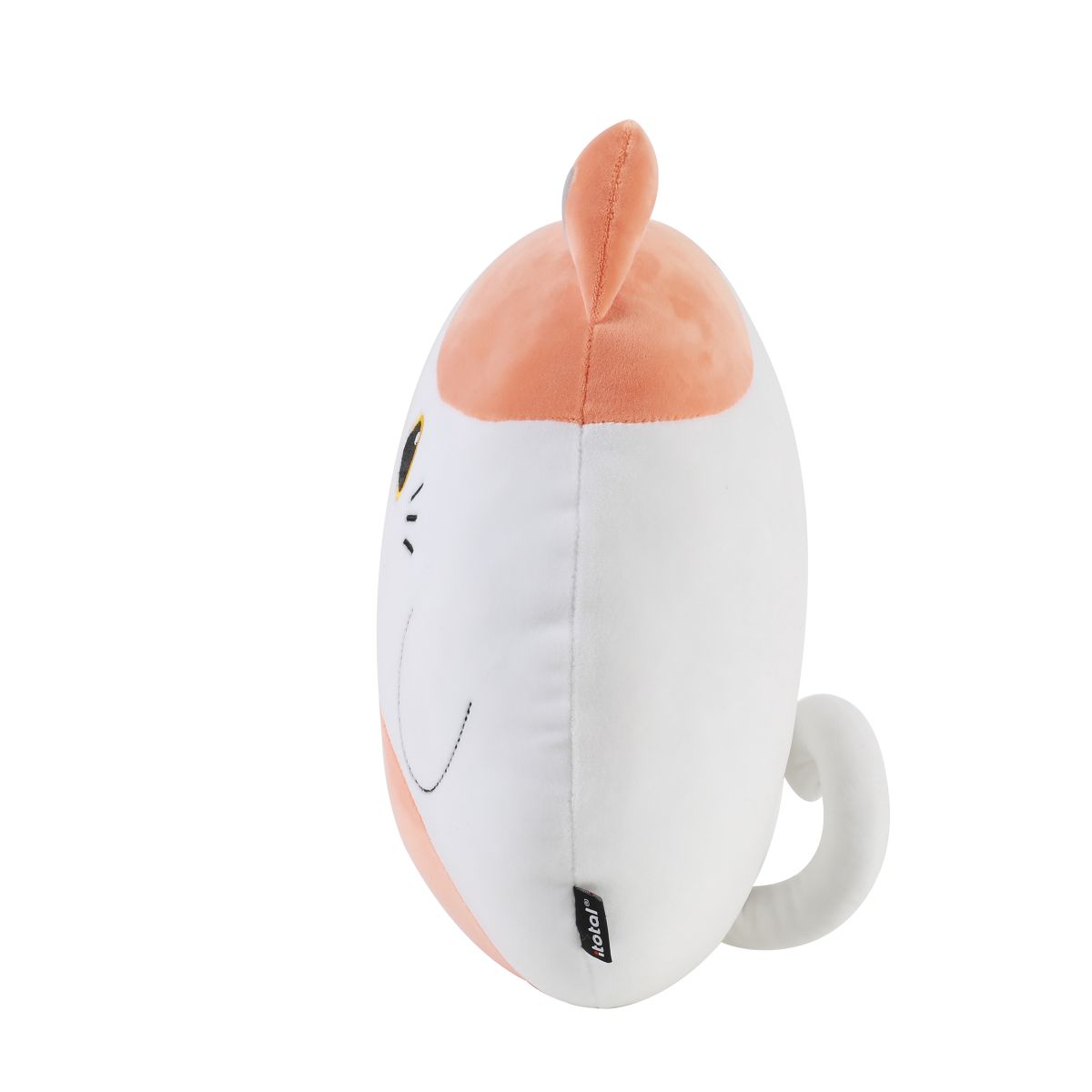 Coussin vertical Chat Blanc & Orange