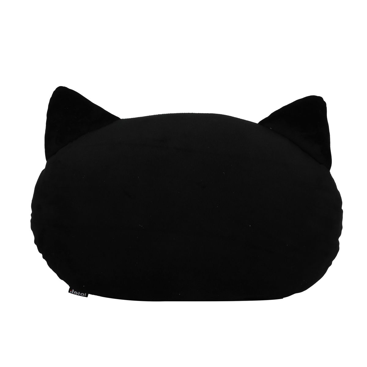 Coussin plat chat Noir