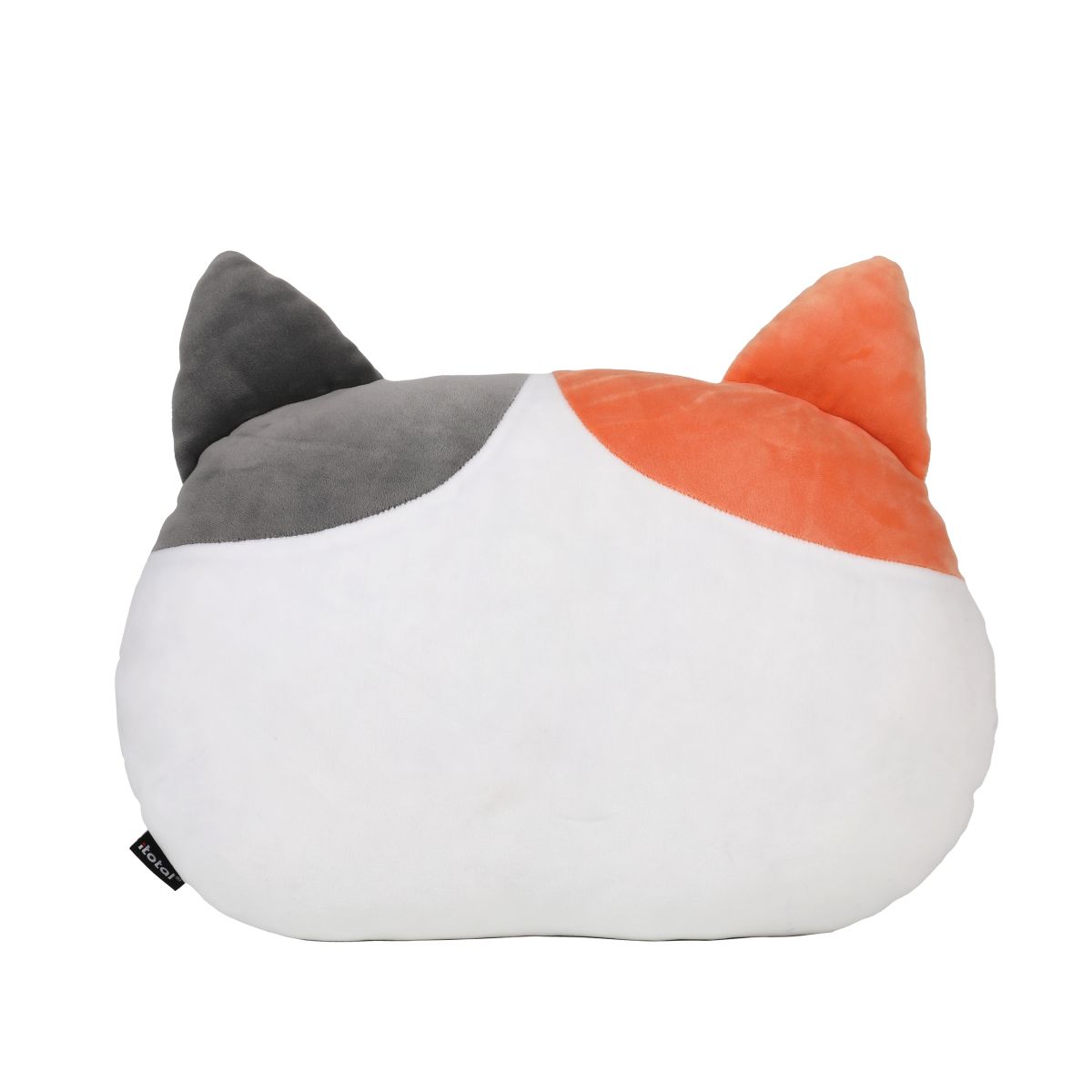 Coussin plat chat Blanc & orange