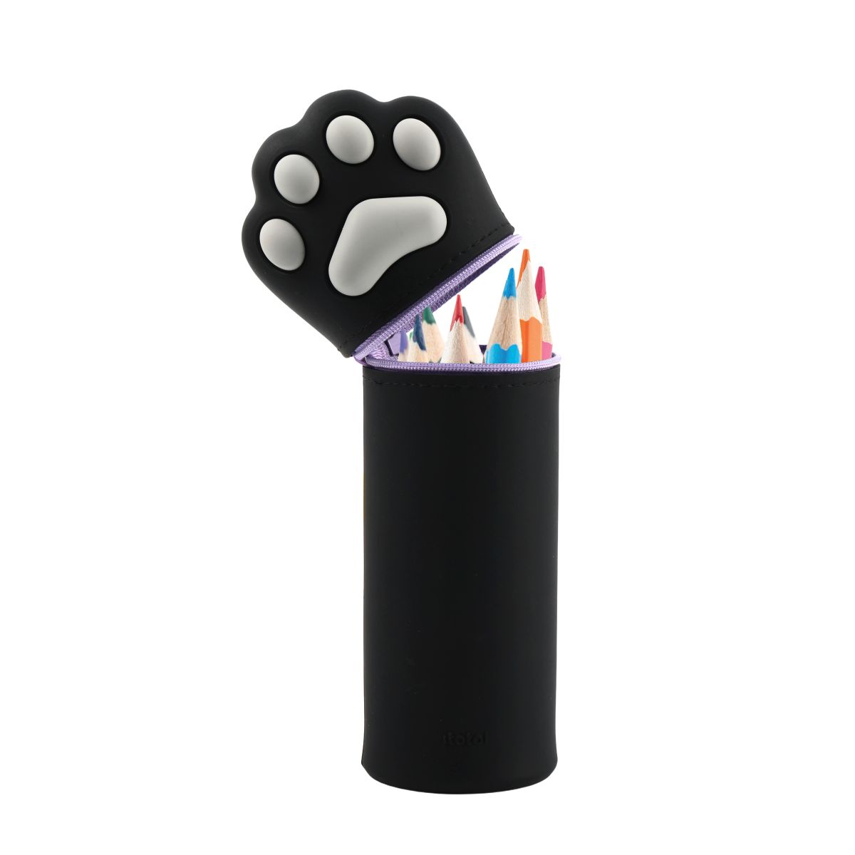 Trousse en silicone Patte de chat Noir