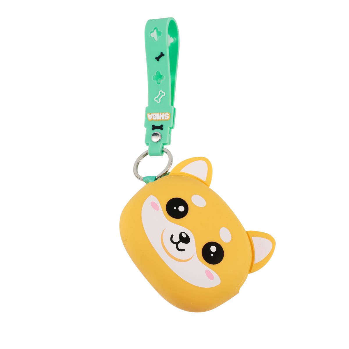 Porte-clés avec porte-monnaie en silicone Shiba 