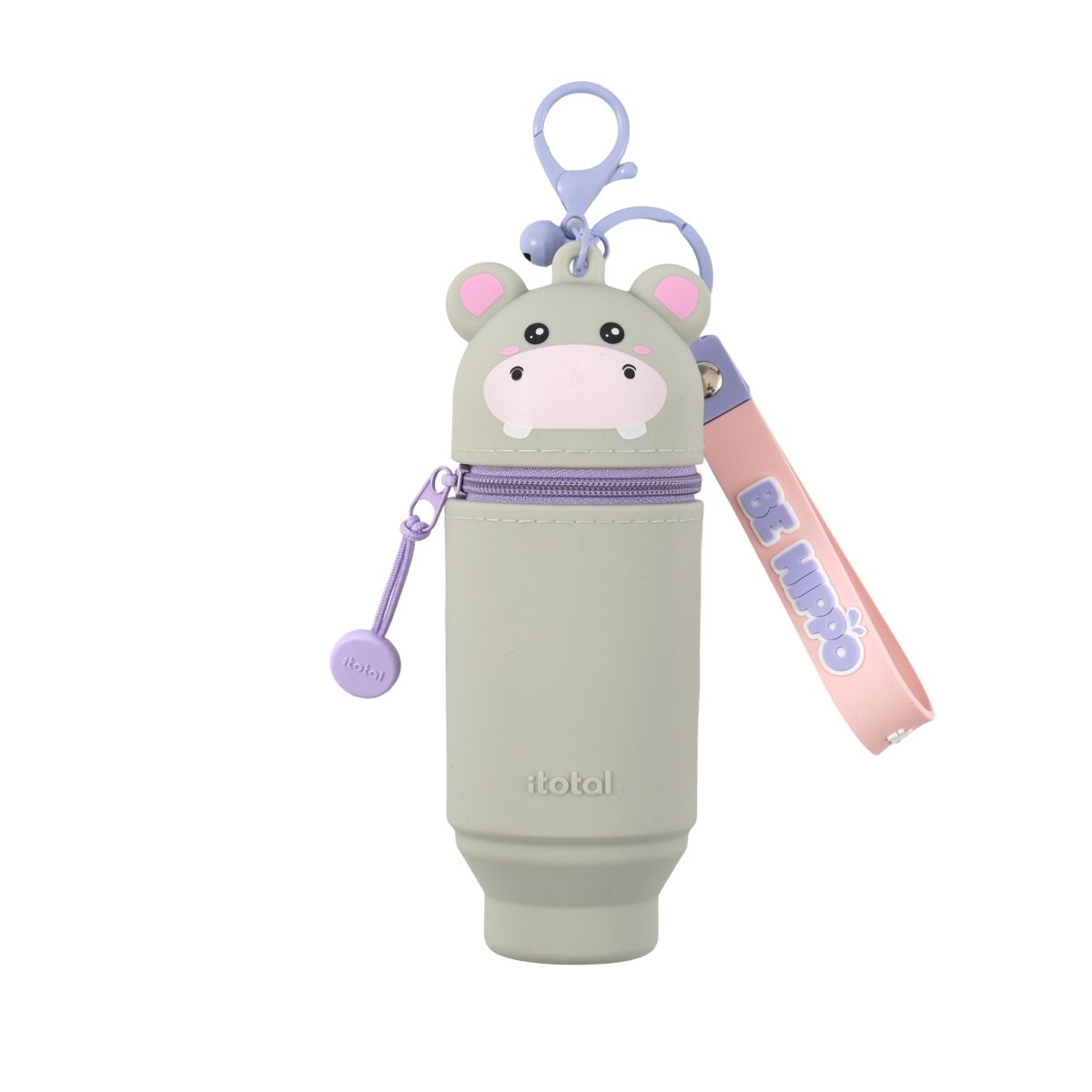 Porte-clés avec trousse en silicone Hippo 