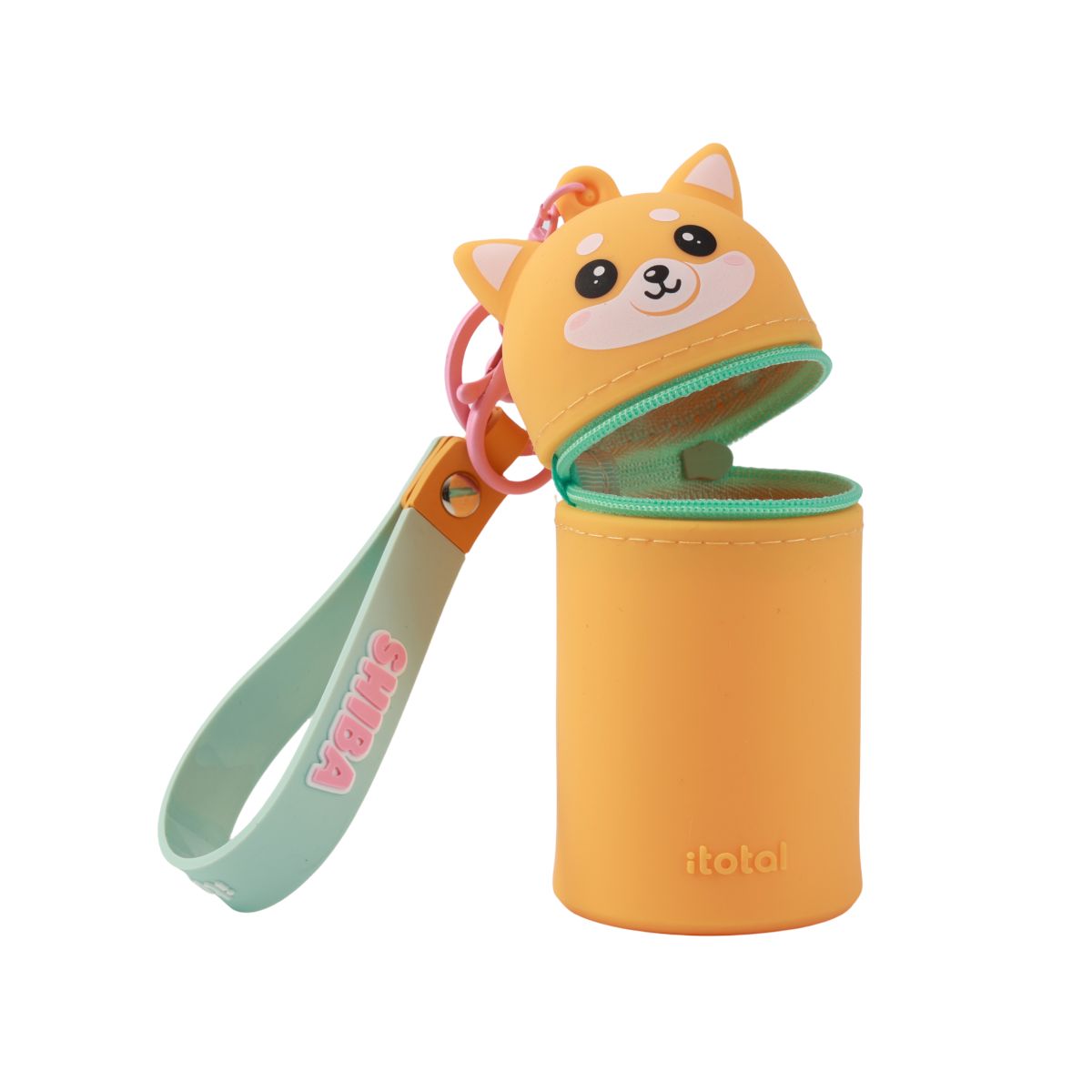 Porte-clés avec trousse en silicone Shiba 