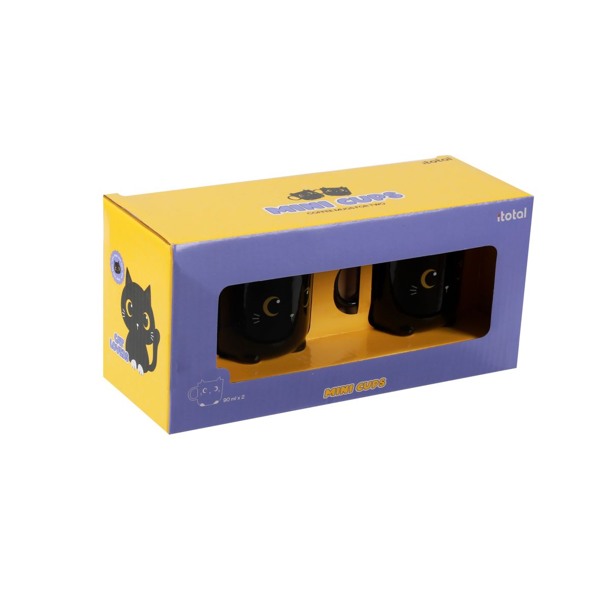 Tasse espresso en duo 90 ml Chat Noir