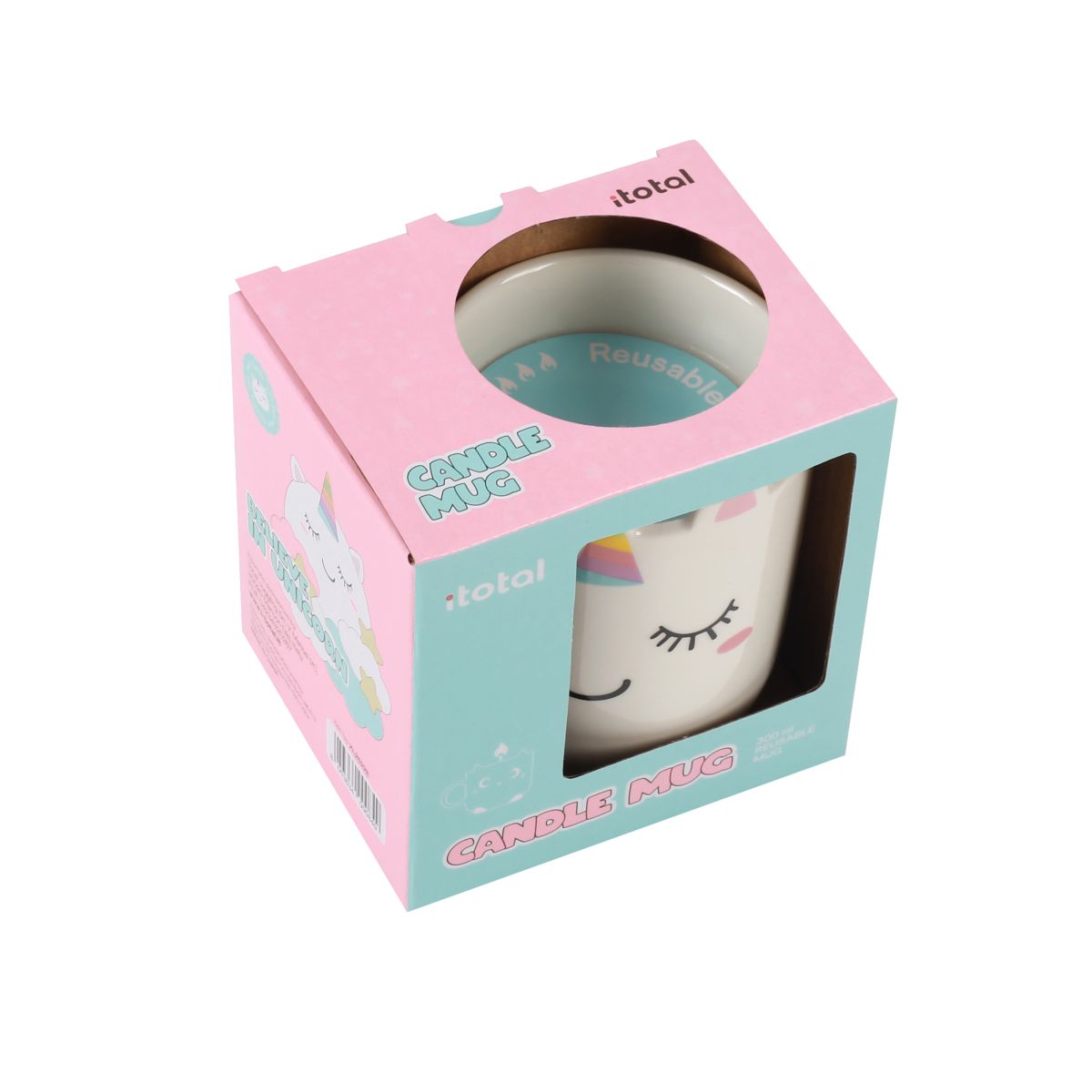Tasse en céramique avec bougie Licorne 